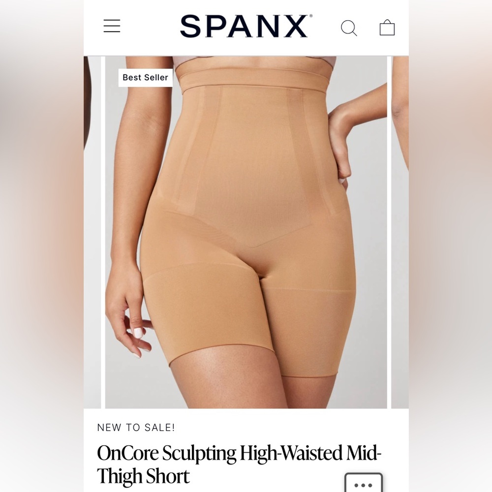 Spanx OnCore Sculpting High-Waisted Mid-Thigh Short